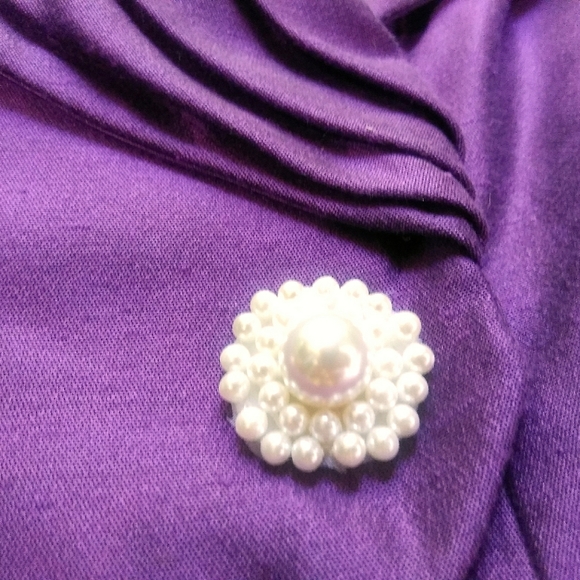 Vintage Glamour WATTERS 2pc 80s Royal Purple Evening Suit🔥VTG Skirt Set - Picture 6 of 15